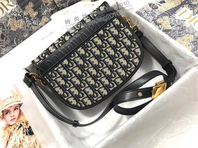 Dior女包 迪奧bobby藍色中號小豬包 Dior肩背斜挎包  dfk1707